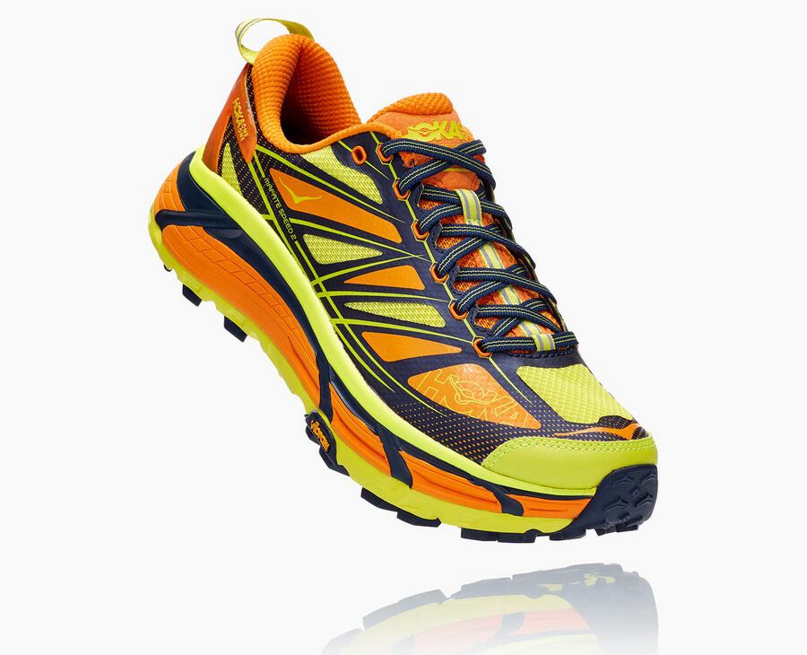 Hoka One One Trainers Mens Light Gold/Rose - Mafate Speed 2 - 13095HXLT